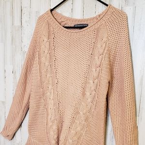 Brixon Ivy Nude Faux Cashmere Sweater, Size L